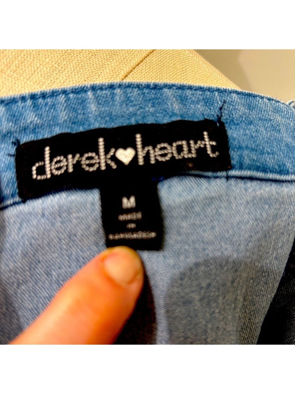 STRETCHY denim button up, overall dress - Picture 4 of 4
